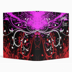 Abstract Floral Grunge Binder