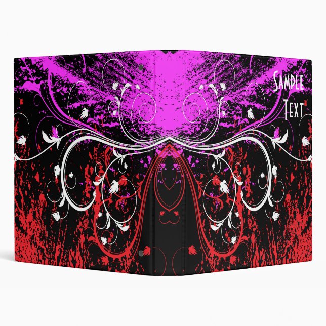 Abstract Floral Grunge Binder (Background)