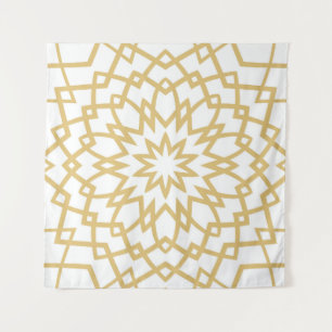 Abstract floral hand drown pattern. Vintage illust Tapestry