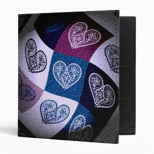 Abstract Floral Heart Binder