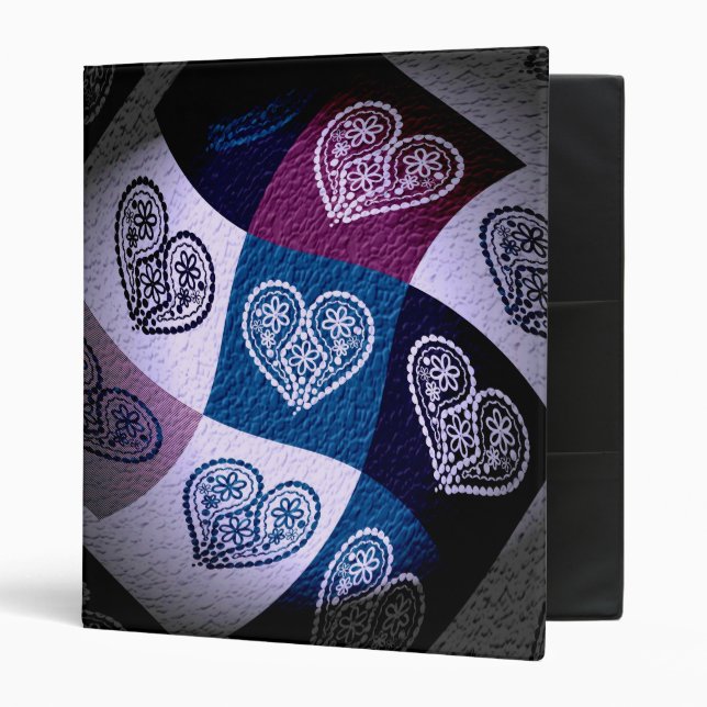 Abstract Floral Heart Binder (Front/Inside)