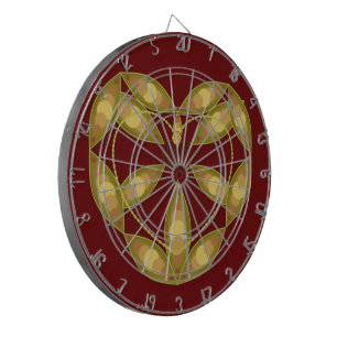 Abstract Floral Heart Dartboard