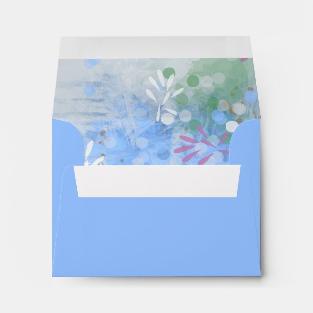 Abstract floral insert Stationery Coloured Envelope (Back (Bottom))