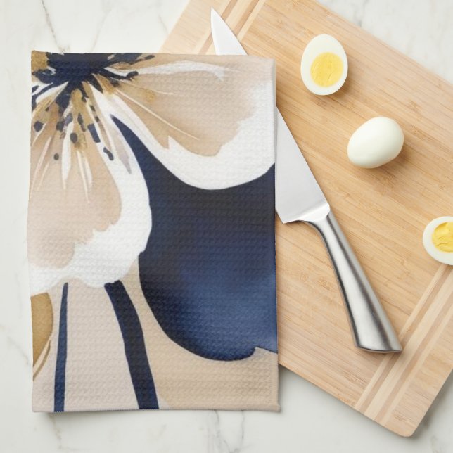 Abstract Floral Kitchen Towel (Quarter Fold)
