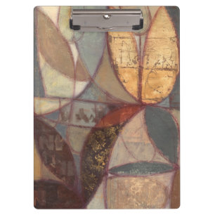 Abstract Floral Leaf Painting by Norman Wyatt Clipboard