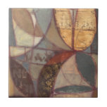 Abstract Floral Leaf Painting by Norman Wyatt Tile<br><div class="desc">Abstract floral leaf patterns populate this painting by Norman Wyatt. The dark colouring of the piece helps the gilded portions pop even more,  adding life to the work. This would make a great gift for someone who loves contemporary art!</div>