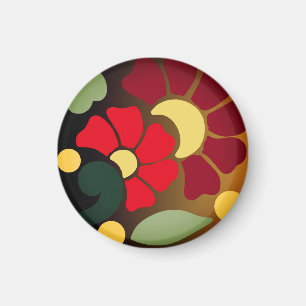 Abstract floral magnet