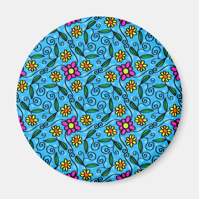 Abstract Floral Magnet (Front)