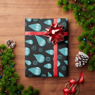 Abstract Floral Mandala Pattern Design red Wrapping Paper