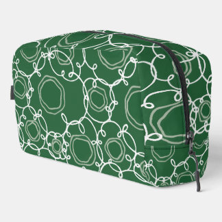 Abstract Floral Matrix (Dark Blue) Fine Art Dopp Kit