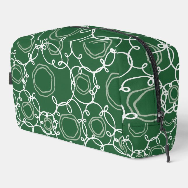 Abstract Floral Matrix (Dark Blue) Fine Art Dopp Kit (Right Corner)