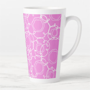 Abstract Floral Matrix (Soft Pink) Fine Art Latte Mug