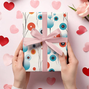 Abstract Floral Modern Botanical Retro Flower Wrapping Paper