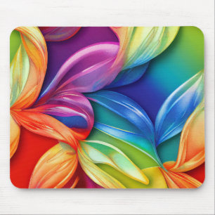 Abstract Floral Mouse Pad