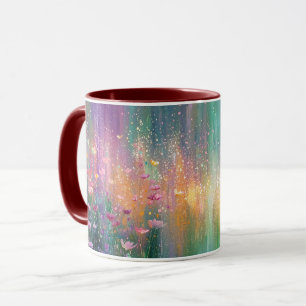 Abstract Floral Painting with Vibrant Colors Mug
