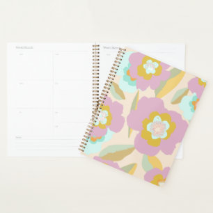 Abstract Floral Pastel Lilac Pattern Planner