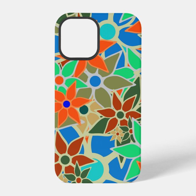 Abstract Floral Pattern #2 iPhone Case (Back)