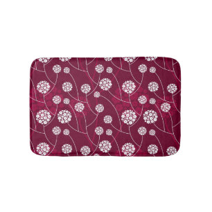 Abstract floral pattern bath mat