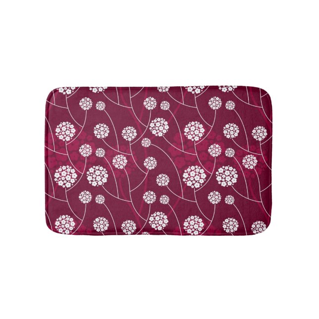 Abstract floral pattern bath mat (Front)