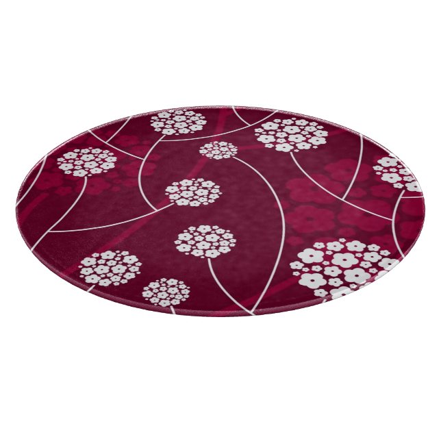 Abstract floral pattern cutting board (Corner)