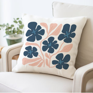 Abstract Floral Pattern Decorative Throw Pillow