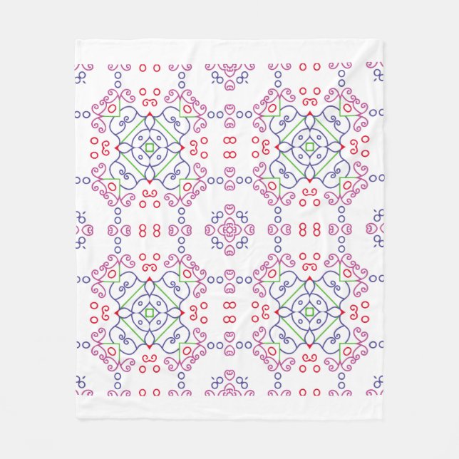 Abstract floral pattern designabstract, art, home fleece blanket (Front)
