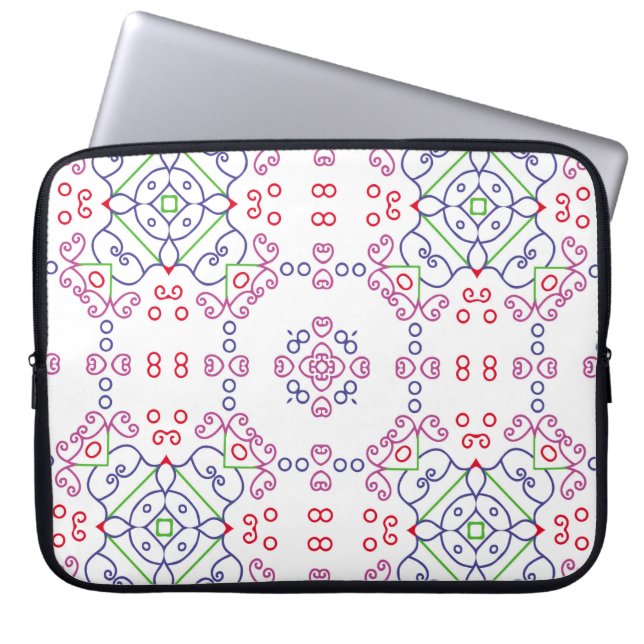 Abstract floral pattern designabstract, art, home  laptop sleeve (Front)