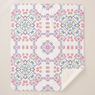 Abstract floral pattern designabstract, art, home sherpa blanket
