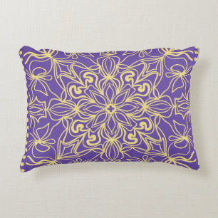 Abstract floral pattern. geometry, mandala design accent pillow