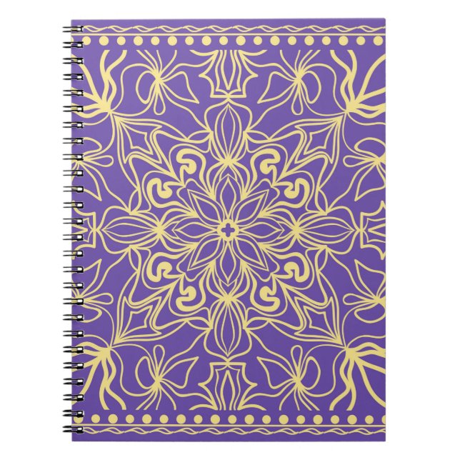 Abstract floral pattern. geometry, mandala design  notebook (Front)