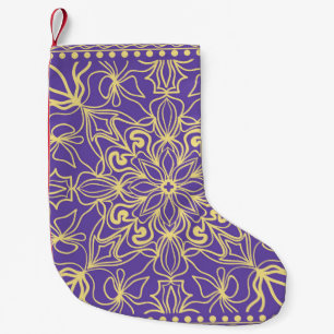 Abstract floral pattern. geometry, mandala design  small christmas stocking