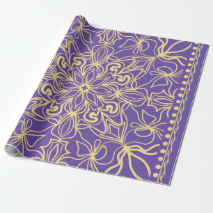 Abstract floral pattern. geometry, mandala design wrapping paper