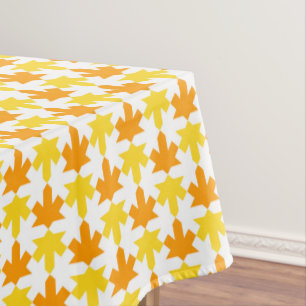 Abstract Floral Pattern in Halloween Colours Tablecloth