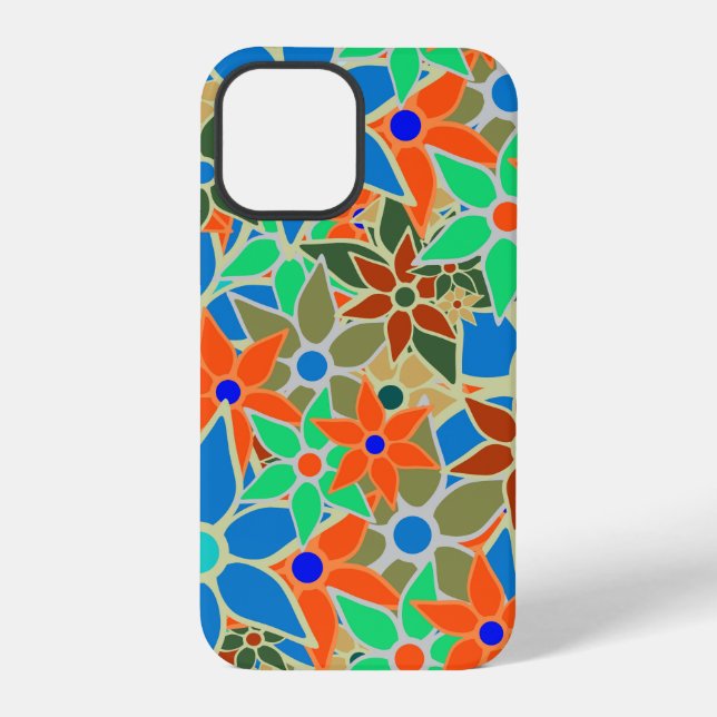 Abstract Floral Pattern iPhone Case (Back)