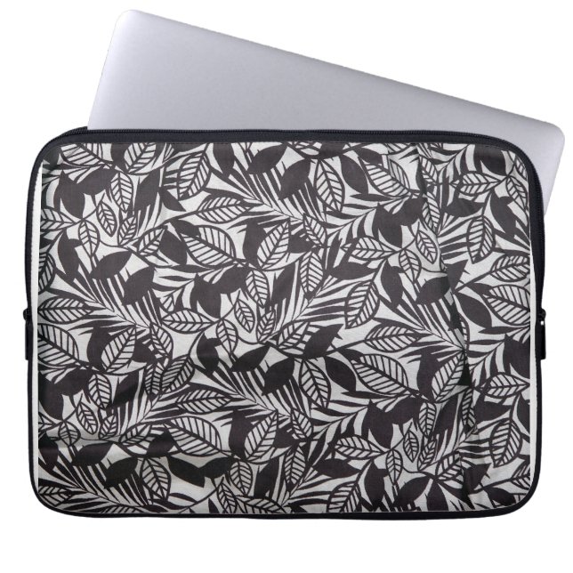 Abstract floral pattern laptop sleeve (Front)