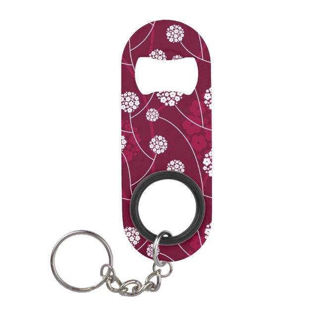 Abstract floral pattern mini bottle opener (Front)