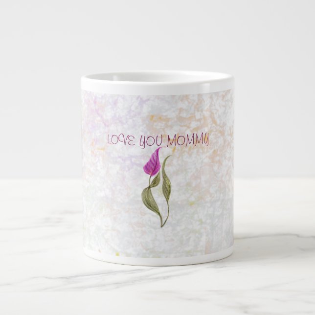 Abstract floral pattern mug (Front)