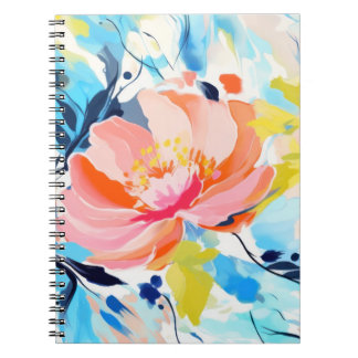 Abstract floral pattern painting  notebook