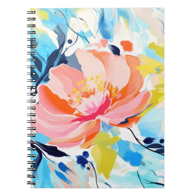 Abstract floral pattern painting  notebook (Front)