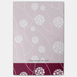 Abstract floral pattern post-it notes