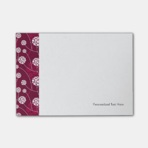 Abstract floral pattern post-it notes