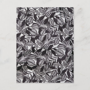 Abstract floral pattern postcard