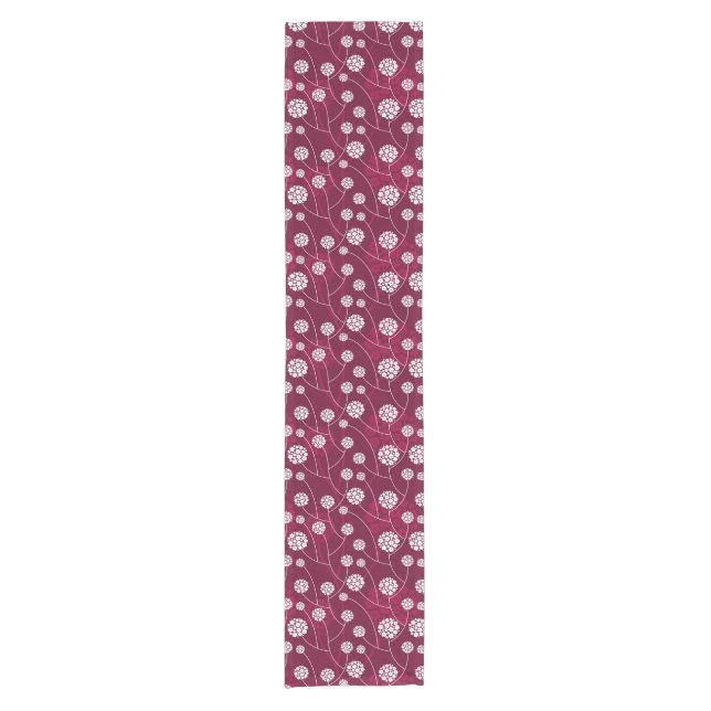 Abstract floral pattern short table runner (Front)