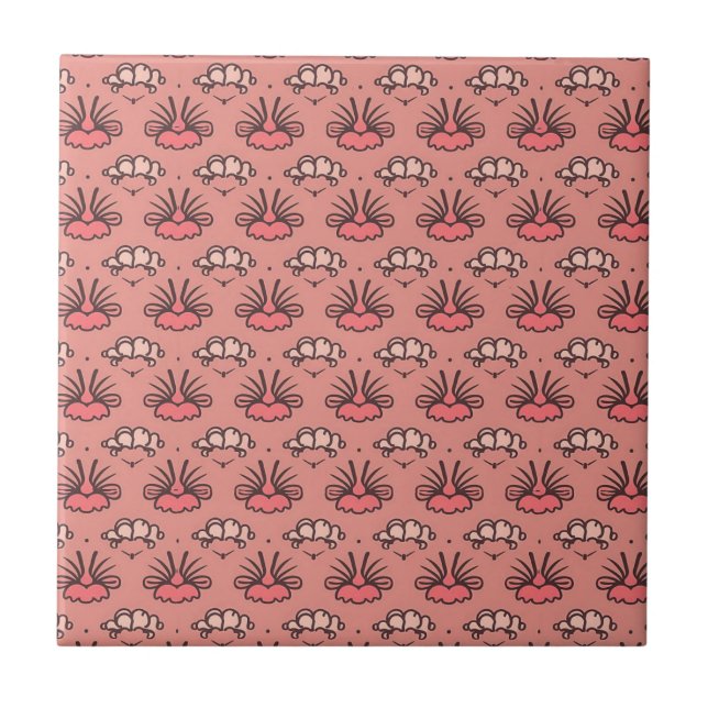 Abstract Floral Pattern – Soft Pink Aesthetic Tile (Front)