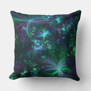Abstract Floral Pattern Throw Pillow