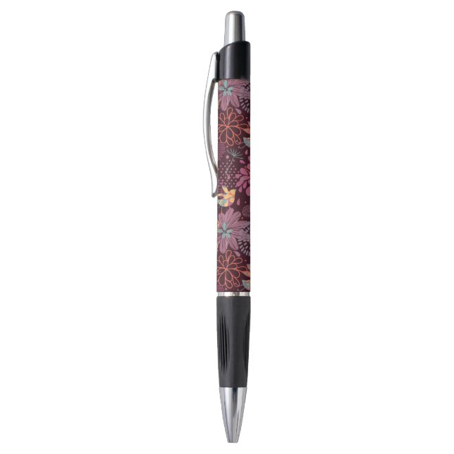 Abstract floral pattern with birds pen (Top (Vertical))