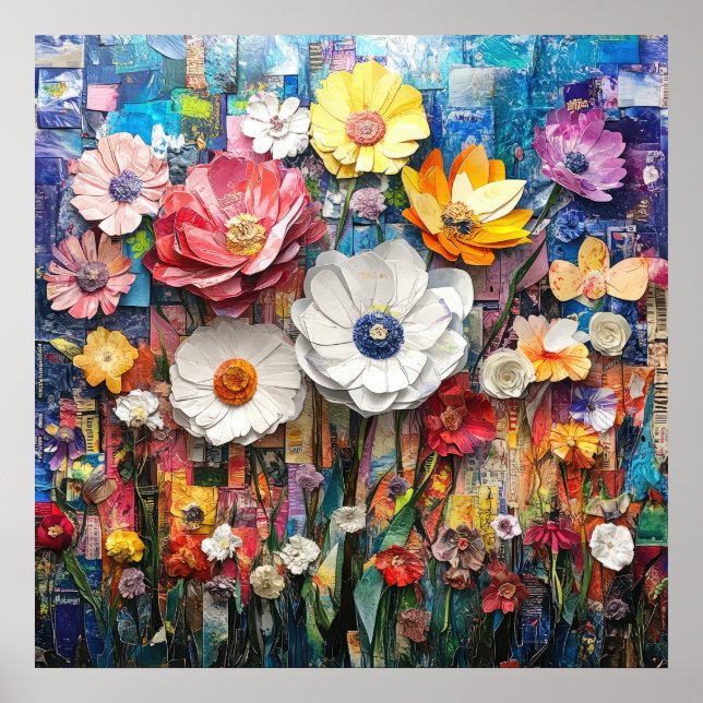 Abstract Floral Poster (Front)