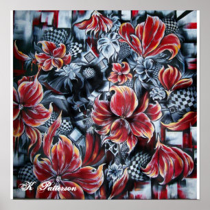 Abstract floral print