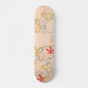 Abstract Floral Print Vintage Japanese Pattern Skateboard