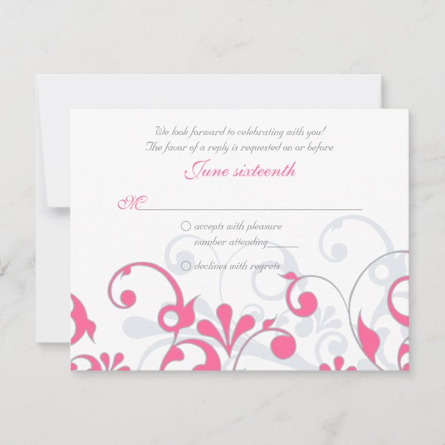 Abstract Floral Response Card (Front)